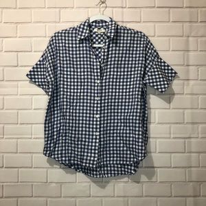 Madewell Courier Shirt in blue and white Gingham Check Button Down
